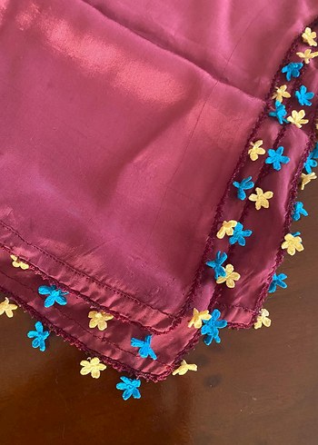 Dantel Detaylı Çok Renkli Bohem Kadın Fuları - Görsel 7