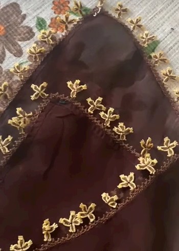 Dantel Detaylı Çok Renkli Bohem Kadın Fuları - Görsel 8