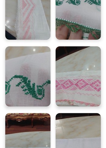 Nakışlı Pembe Erkek Mendili - Görsel 15