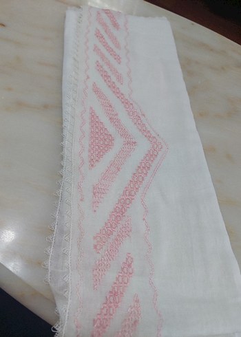 Nakışlı Pembe Erkek Mendili - Görsel 17