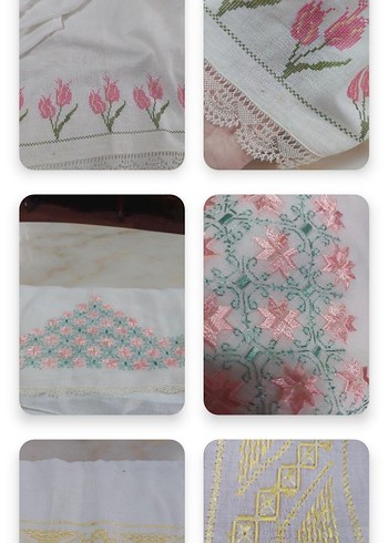 Nakışlı Pembe Erkek Mendili - Görsel 13