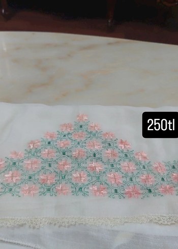 Nakışlı Pembe Erkek Mendili - Görsel 3