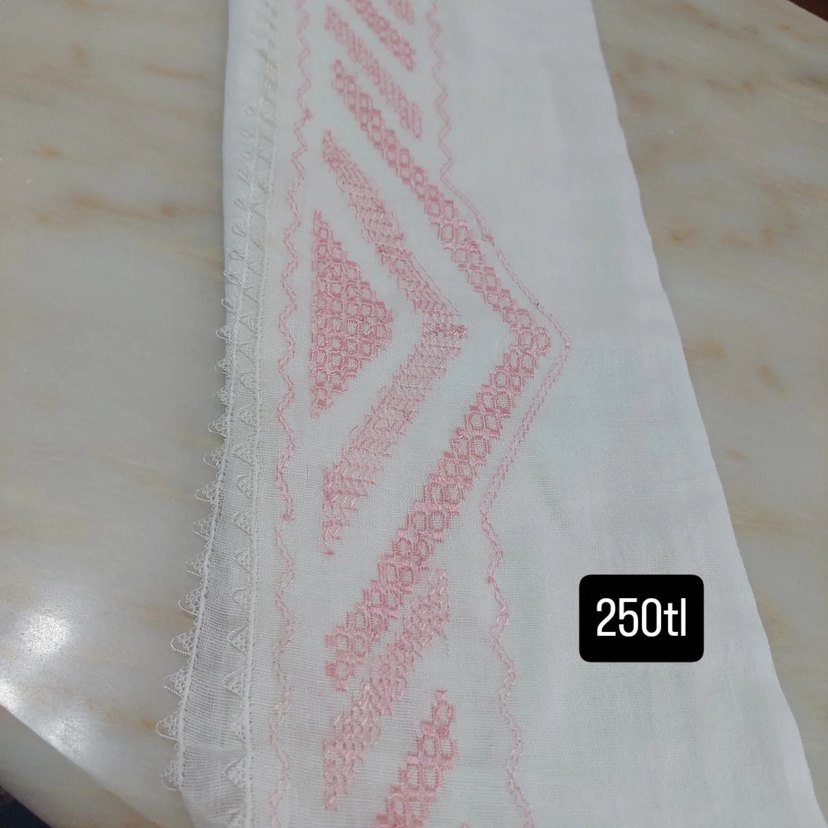 Nakışlı Pembe Erkek Mendili - Görsel 5