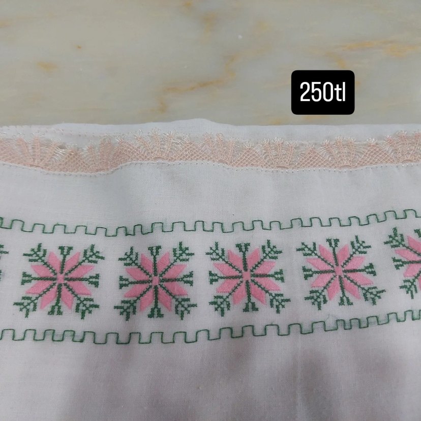 Nakışlı Pembe Erkek Mendili - Görsel 4