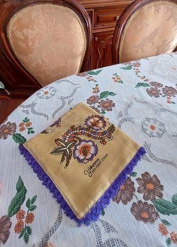 Dantel Detaylı Bej ve hardal Kadın yemeni - Görsel 3