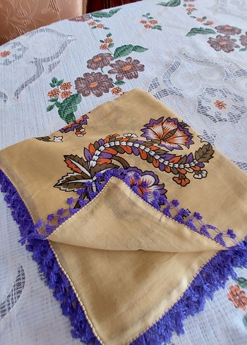 Dantel Detaylı Bej ve hardal Kadın yemeni - Görsel 2