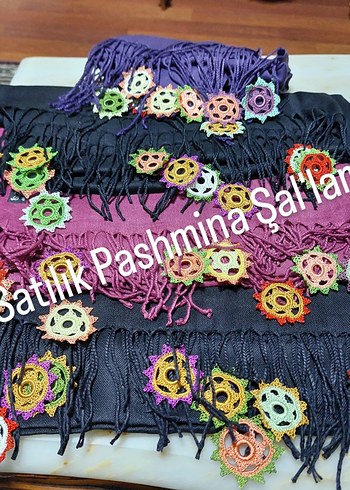 motifli Renkli Bohem Kadın şal'i - Görsel 3