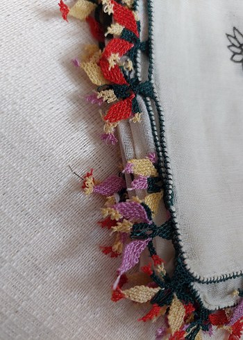 iğne oyasi Detaylı Çok Renkli Bohem Kadın yemenisi - Görsel 3