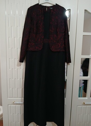 48 Beden bordo Renk Elbise Abiye