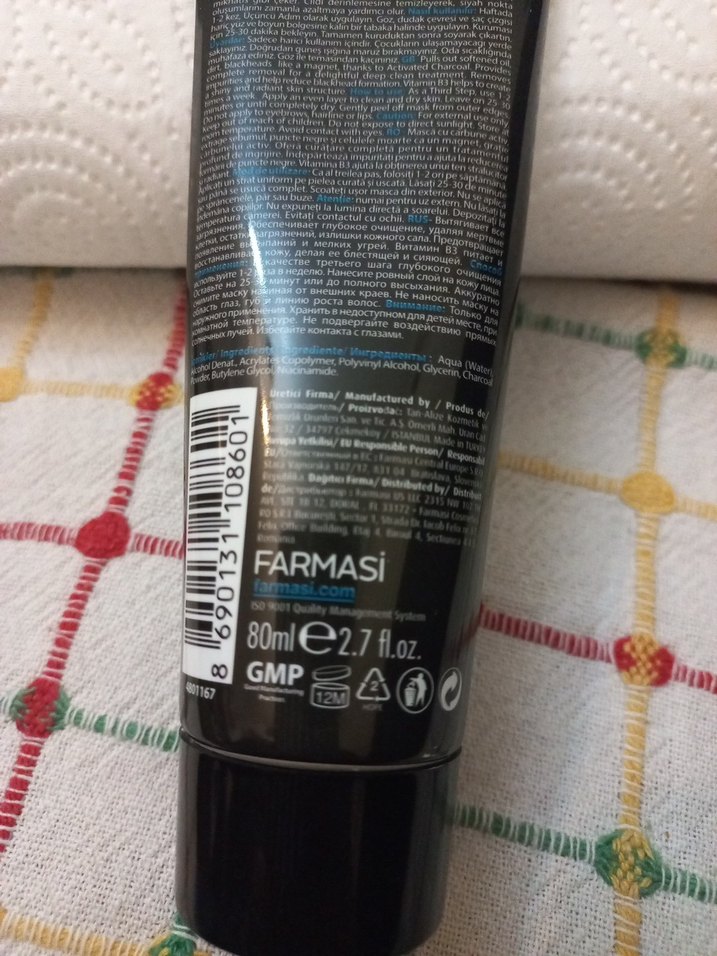 Dr. C. Tuna Aktif Karbon Siyah Maske 80ml - Görsel 3