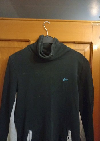 Erkek Siyah Boğazlı Triko Sweatshirt - Görsel 3