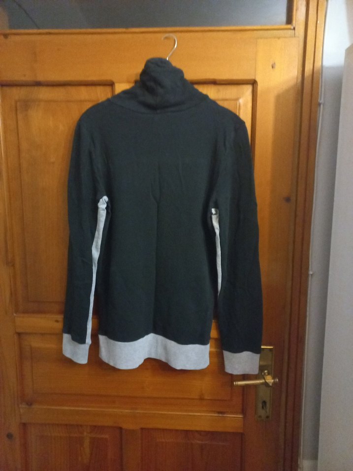 Erkek Siyah Boğazlı Triko Sweatshirt - Görsel 5