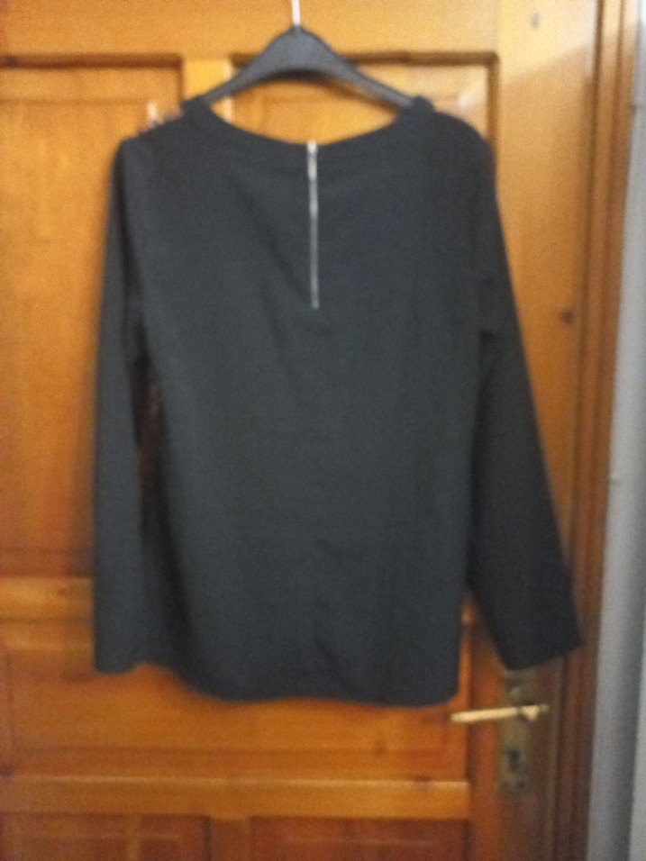 Örme Kadın Bluz, Uzun Kollu, Kahverengi - Görsel 4