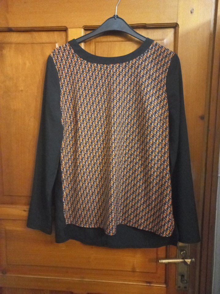 Örme Kadın Bluz, Uzun Kollu, Kahverengi - Görsel 2