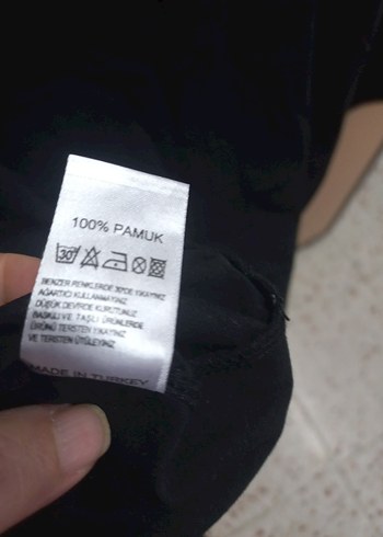 Siyah Baskılı Kısa Kollu Salaş Kadın Tişört - Görsel 7