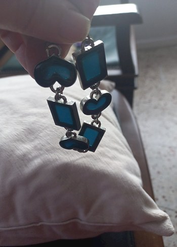 Koyu Mavi Zincir Detaylı Kadın Bileklik - Görsel 2