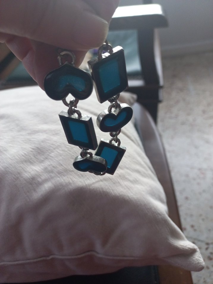 Koyu Mavi Zincir Detaylı Kadın Bileklik - Görsel 2