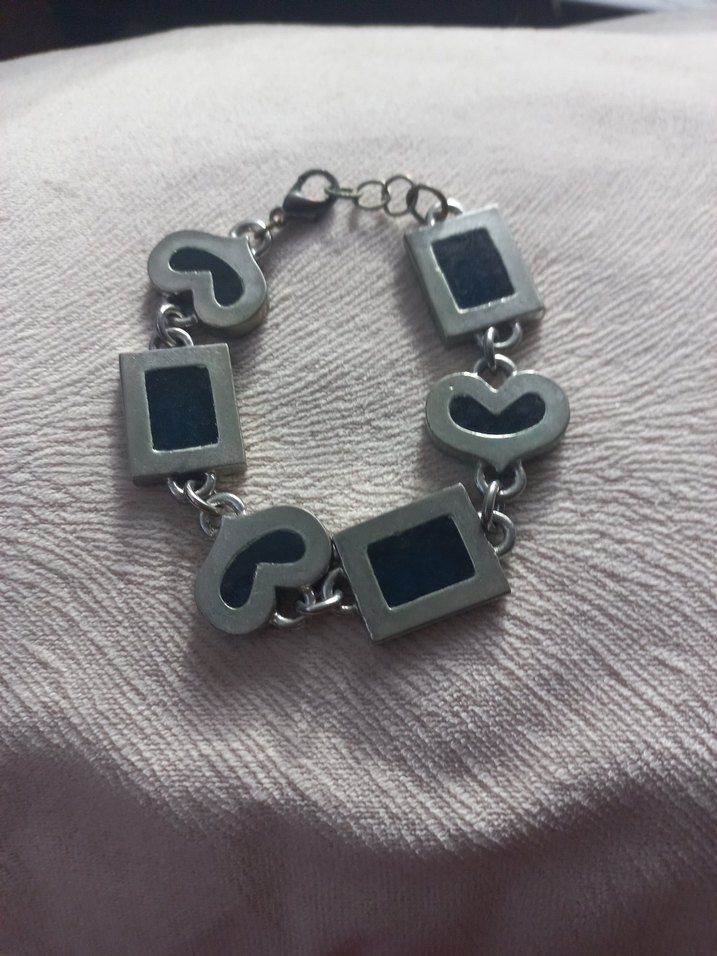 Koyu Mavi Zincir Detaylı Kadın Bileklik - Görsel 5