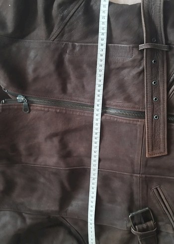 Kahverengi Süet Kadın Deri Ceket - Görsel 9