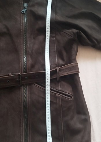 Kahverengi Süet Kadın Deri Ceket - Görsel 7