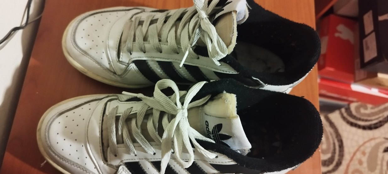 Beyaz Adidas Erkek Spor Ayakkabı Bağı - Görsel 4