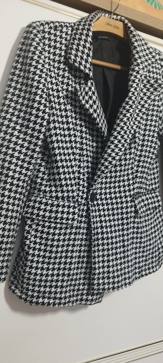 Düğmeli, Normal Boy Kadın Blazer Ceket - Görsel 2