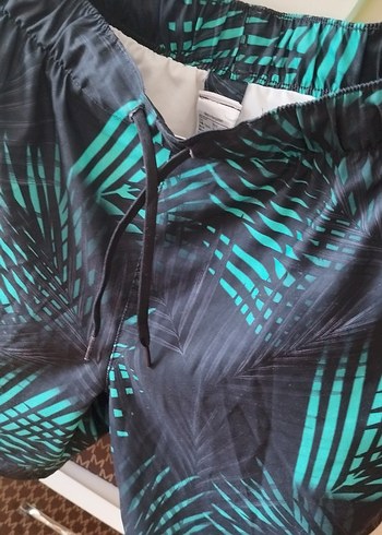 Erkek Mavi Batik Desenli Bol Kesim Şort - Görsel 2