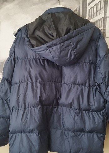 Erkek Midi Mont - lacivert - Görsel 5