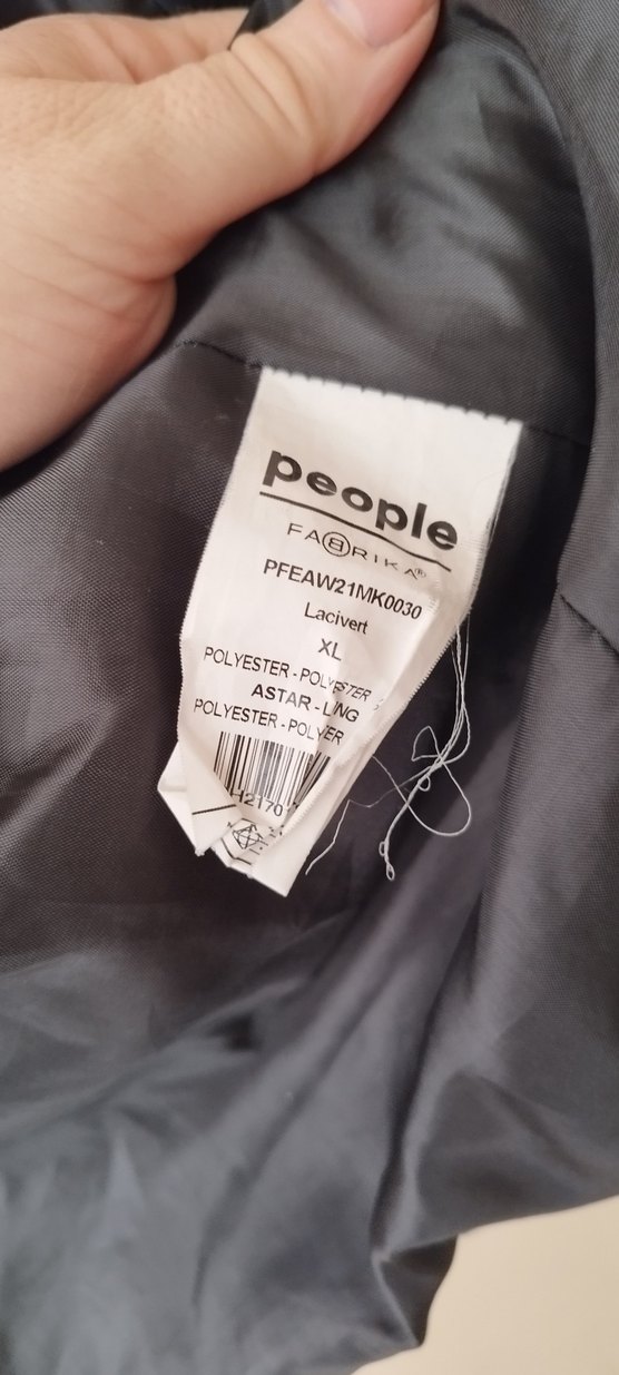 Erkek Midi Mont - lacivert - Görsel 4