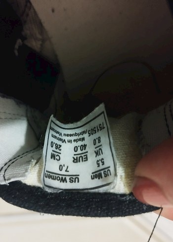 40 Beden Vans unisex Beyaz Kareli Günlük Spor Ayakkabı