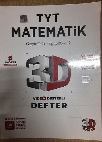 3D tyt matematik video destekli defter