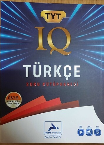 Paraf yayınları iq tyt türkçe soru bankası