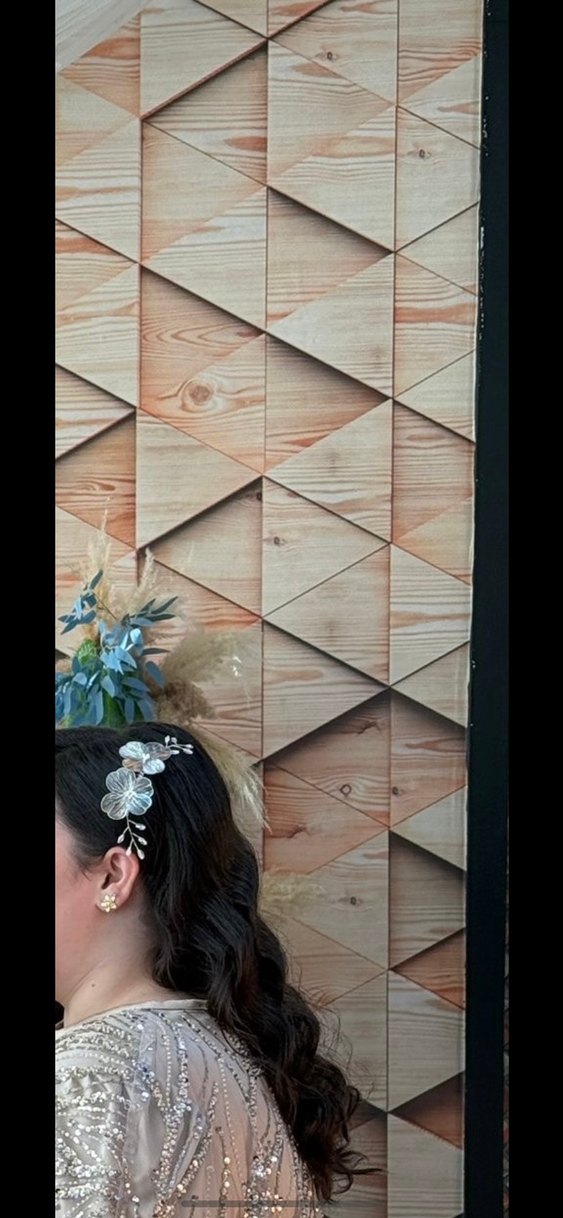 Beyaz Boncuklu Cam Çiçekli Saç Tokası - Görsel 2