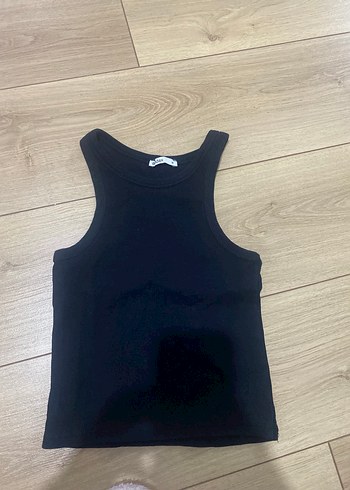 Siyah Yüksek Yakalı Askısız Basic Atlet - Görsel 2