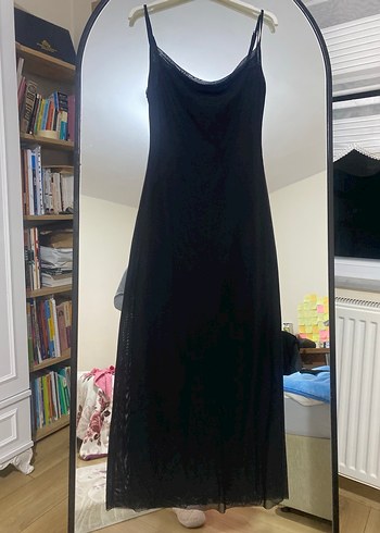 Siyah Uzun degaje yaka  Elbise - Görsel 2