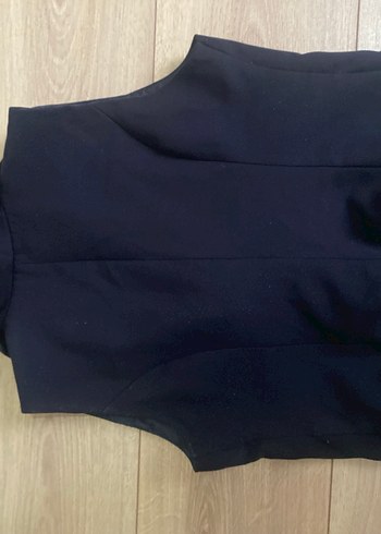 Kemerli Siyah Kadın yelek - Görsel 3