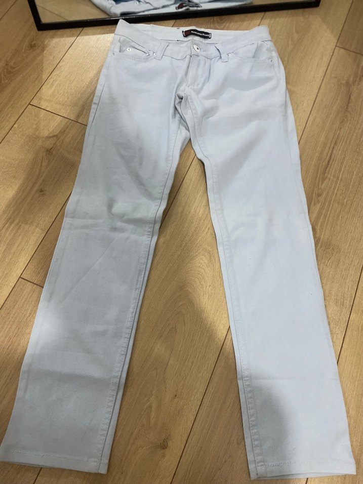 Buz mavisi düşük bel pantolon - Görsel 2