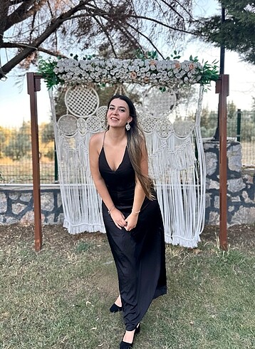 Diğer Siyah saten elbise