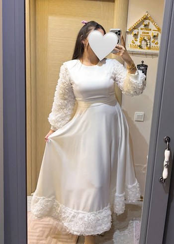 Trendyol & Milla Beyaz Tesettur Nikah Elbisesi