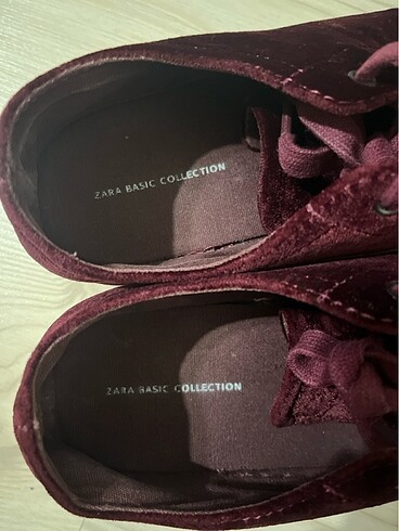 38 Beden bordo Renk ZARA Bordo Günlük Ayakkabı