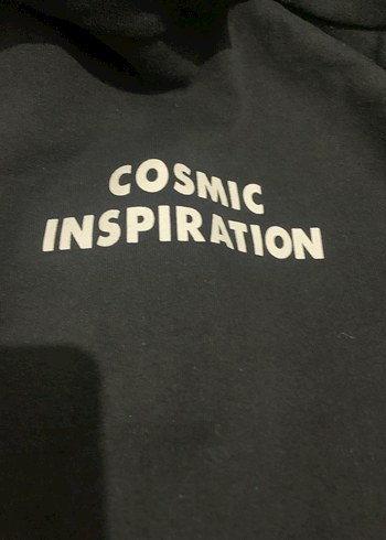m Beden Siyah Baskılı Kadın Sweatshirt