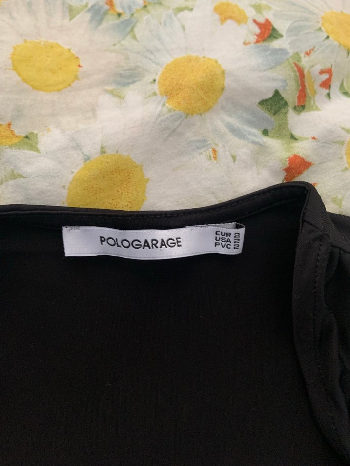 Siyah Drapeli V Yakalı bluz - Görsel 3