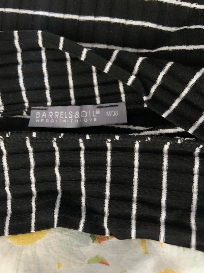 Siyah Çizgili Uzun Kollu Bluz - Görsel 2