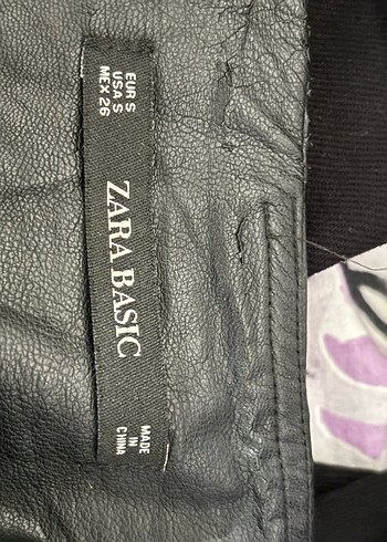 Siyah Deri Volanlı Midi Etek - Görsel 4