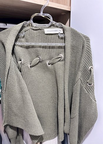 Gri Triko Kadın Salaş Kazak - Görsel 2