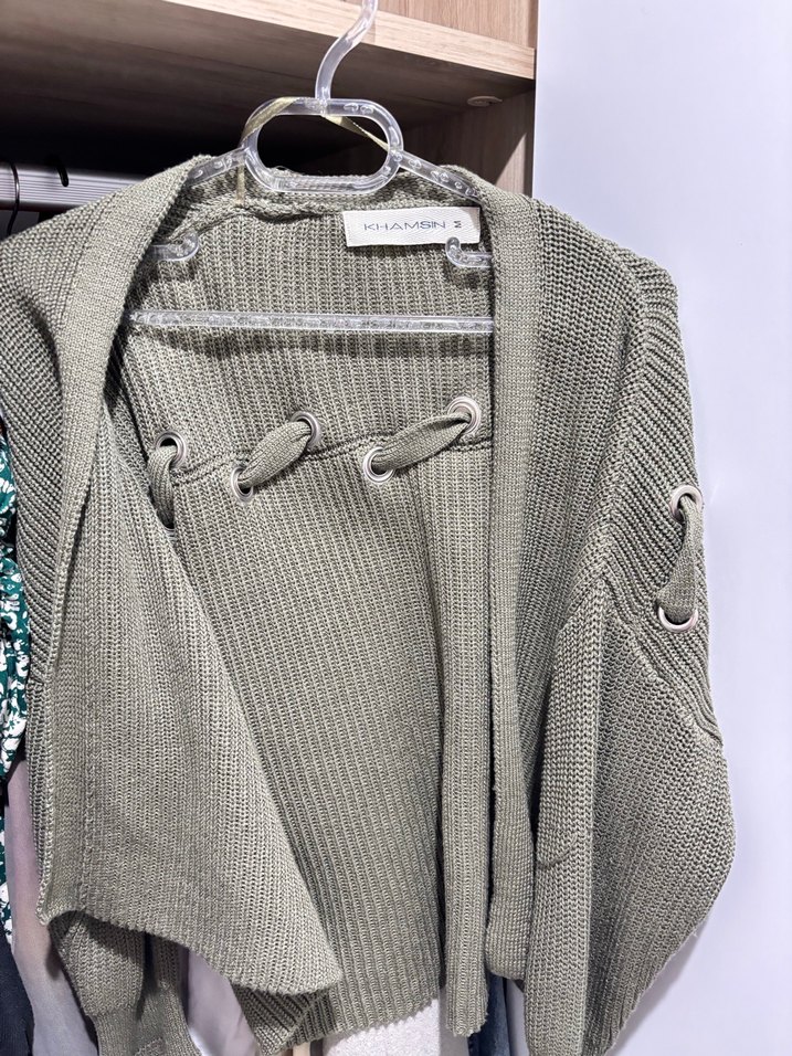 Gri Triko Kadın Salaş Kazak - Görsel 2