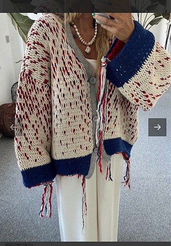 s Beden beyaz Renk Orj.Zara kesik etiket püsküllü oversize triko hırka