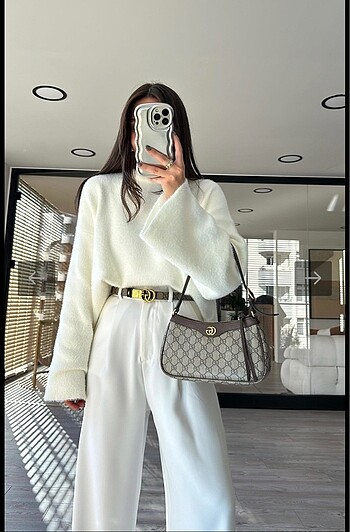 s Beden beyaz Renk Massimo dutti model ekru renk sakallı triko