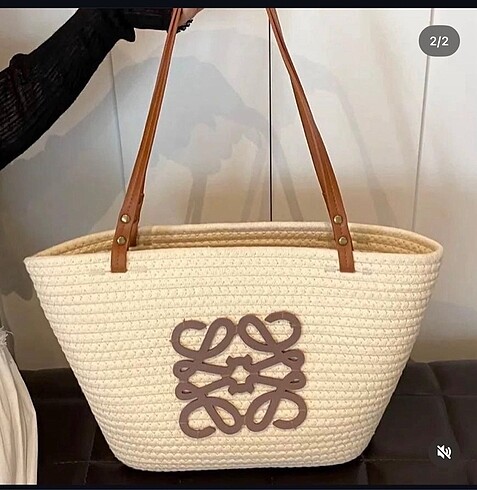 Loewe Loewe hasır plaj çantası