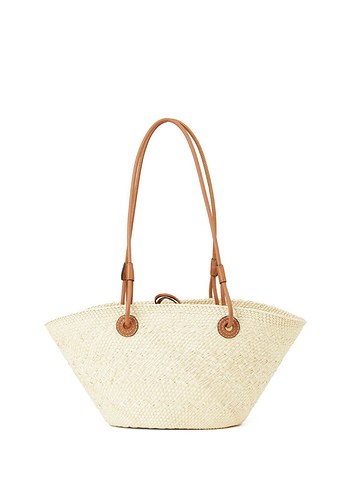 Loewe Loewe bej/taba ithal hasır çanta